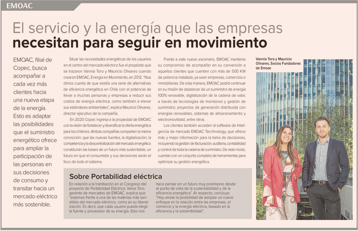 El servicio y la energía que las empresas necesitan para seguir en movimiento