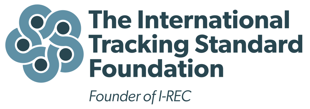 Logotipo de estándar internacional de certificados de energía renovable.